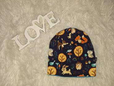 Beanie Kopfumfang 46-48cm "Waldtiere"